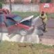 Automóvil ardió en llamas en el barrio General Díaz
