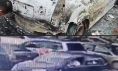 Automóvil que habría sido utilizado para raptar a una mujer es hallado incinerado en San Juan Neuman