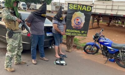 Brasileños son detenidos con droga luego de resistirse ante agentes de la Senad