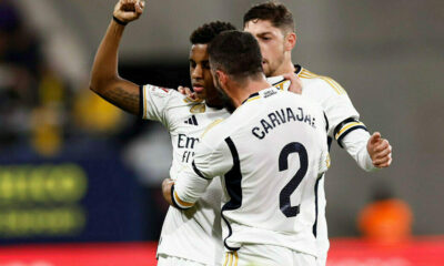 Guiado por el brasileño Rodrygo, el Real Madrid alcanza el liderato de LaLiga