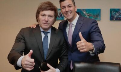 Santiago Peña se reunió con Javier Milei para brindar apoyo y crear agenda bilateral