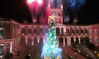 Realizan encendido del “Árbol del Paraguay” en el Palacio de López