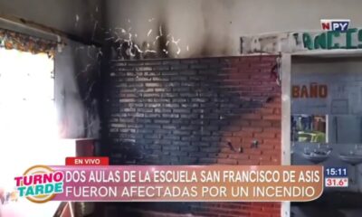 Incendio de dos aulas en una escuela causa susto en Ñemby