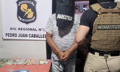 PJC: Antinarcóticos detiene a un hombre por microtráfico en el barrio Bernardino Caballero