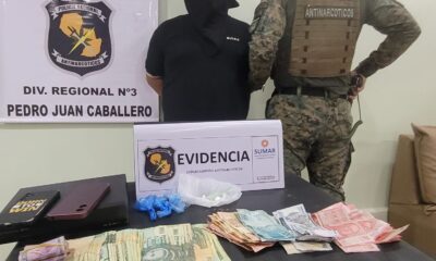 PJC: Detienen a supuesto microtraficante con drogas y altas sumas de dinero en Villa Guillermina