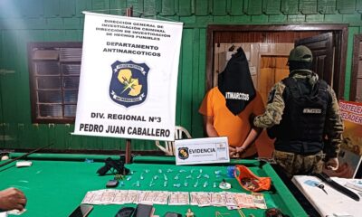 PJC: Antinarcóticos detuvo a supuesto microtraficante en el barrio Bernardino Caballero