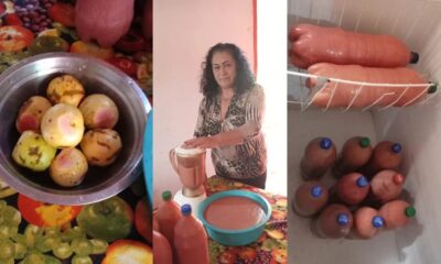 Mujer emprendedora gana dinero evitando que guayabas se desperdicien