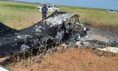 Hallan una avioneta incinerada en una estancia en Canindeyú