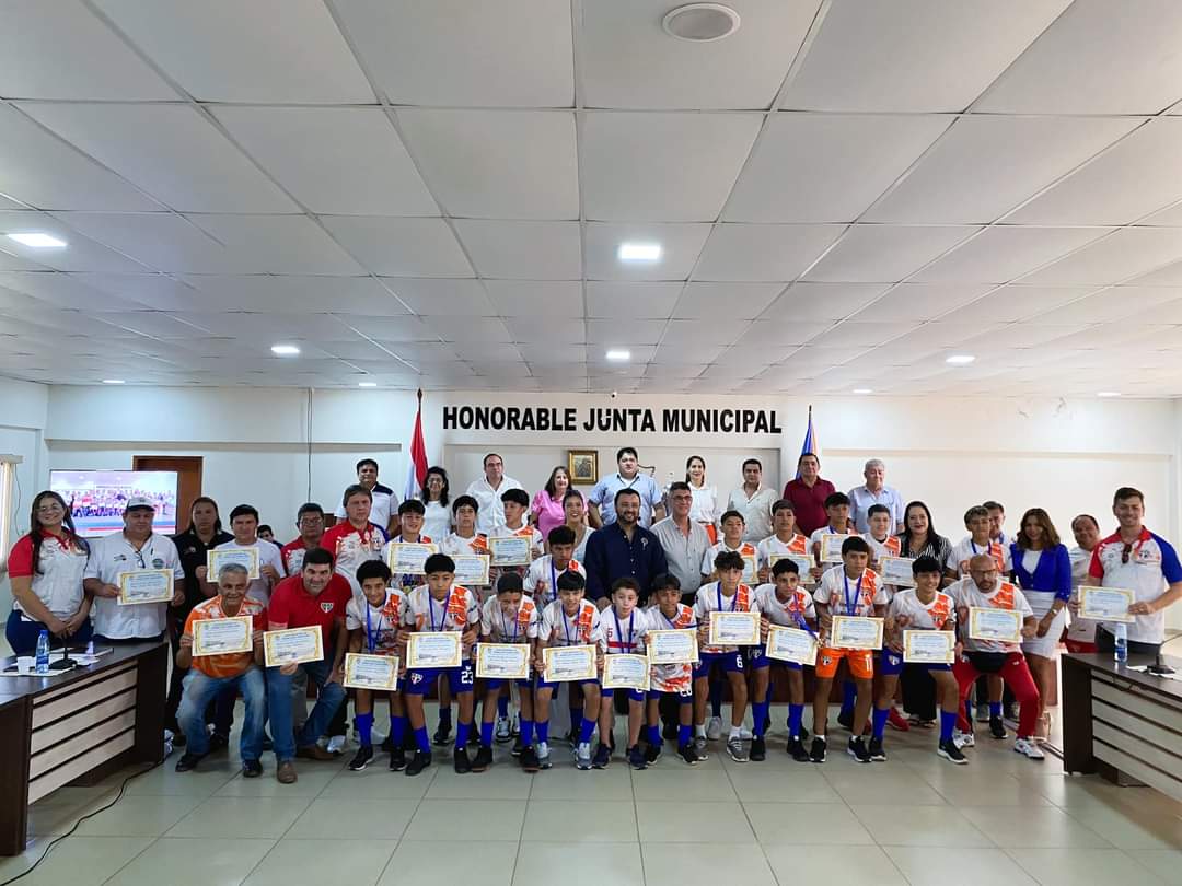 PJC: Junta Municipal homenajeó a selección de Amambay campeón del Interligas Sub 13