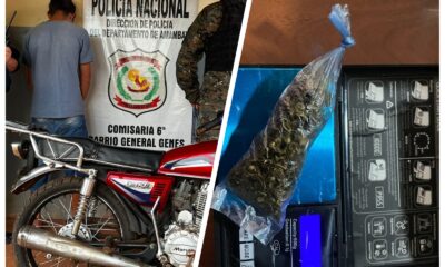 PJC: Menor cae con motocicleta hurtada y porciones de drogas en General Genes