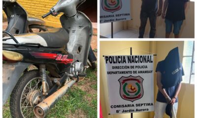 PJC: Recuperan motocicleta hurtada a una estudiante y detienen a tres jóvenes