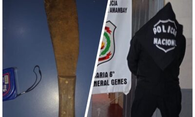 PJC: Detenido por intentar atacar a su madre y hermano con machete