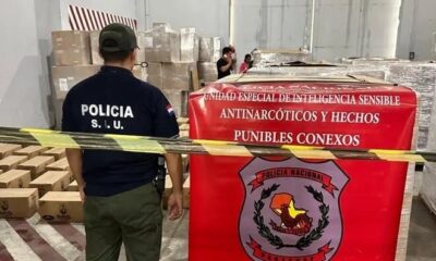 Decomisan 1.600 kilos de cocaína entre almidón y harina de maíz en el Silvio Pettirossi