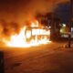 Bus de la Línea 26 ardió en llamas en el centro de San Lorenzo