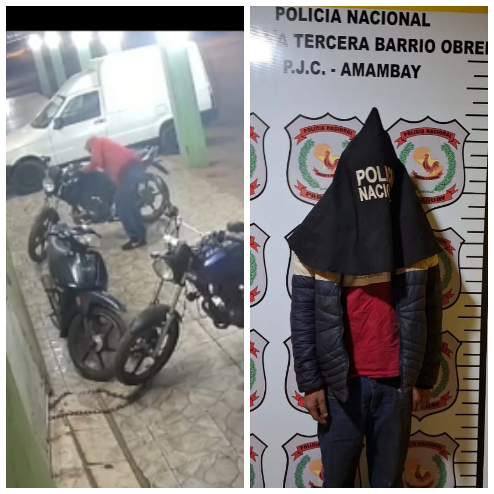 PJC: Policía detiene a un joven por hurto de una motocicleta en una panadería PJC: Policía detiene a un joven por hurto de una motocicleta en una panadería