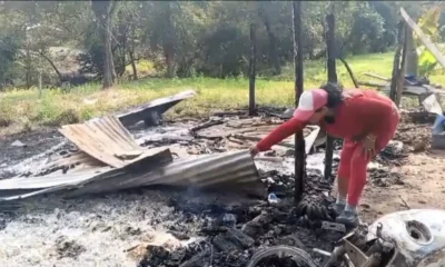 Llegó borracho e incendió la vivienda familiar