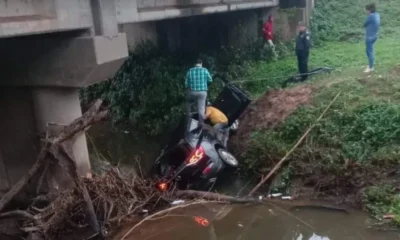 Médico sobrevive tras caer con su vehículo a un arroyo en Paraguarí