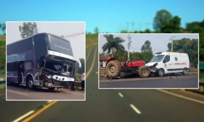 Arroyos y Esteros: Triple choque entre bus, tractor y ambulancia deja un fallecido