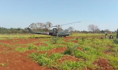 Helicóptero de Senad aterriza de emergencia en Pedro Juan