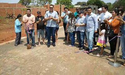 Gobernación de Amambay inauguró más 2.800 m² de empedrado en la fracción Santa Ana de Pedro Juan Caballero
