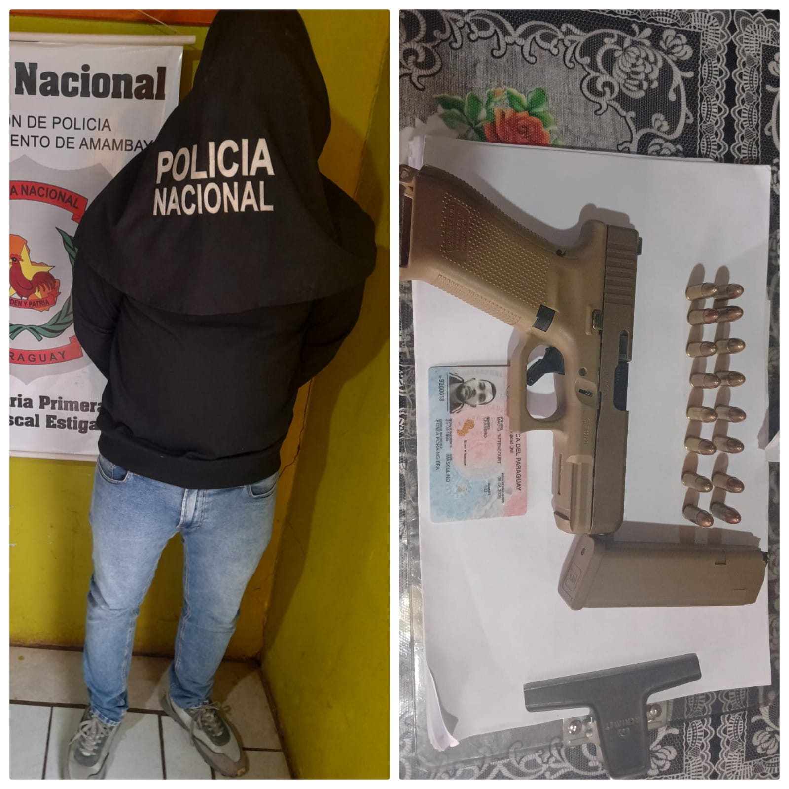 PJC: Brasileño es detenido circulando en la vía pública con pistola PJC: Brasileño es detenido circulando en la vía pública con pistola