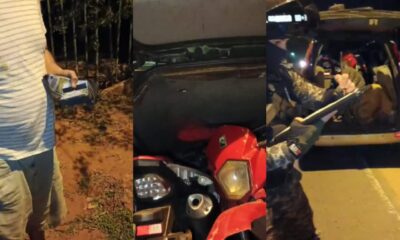 Linces rechazaron soborno y detuvieron a dos sospechosos con una moto robada