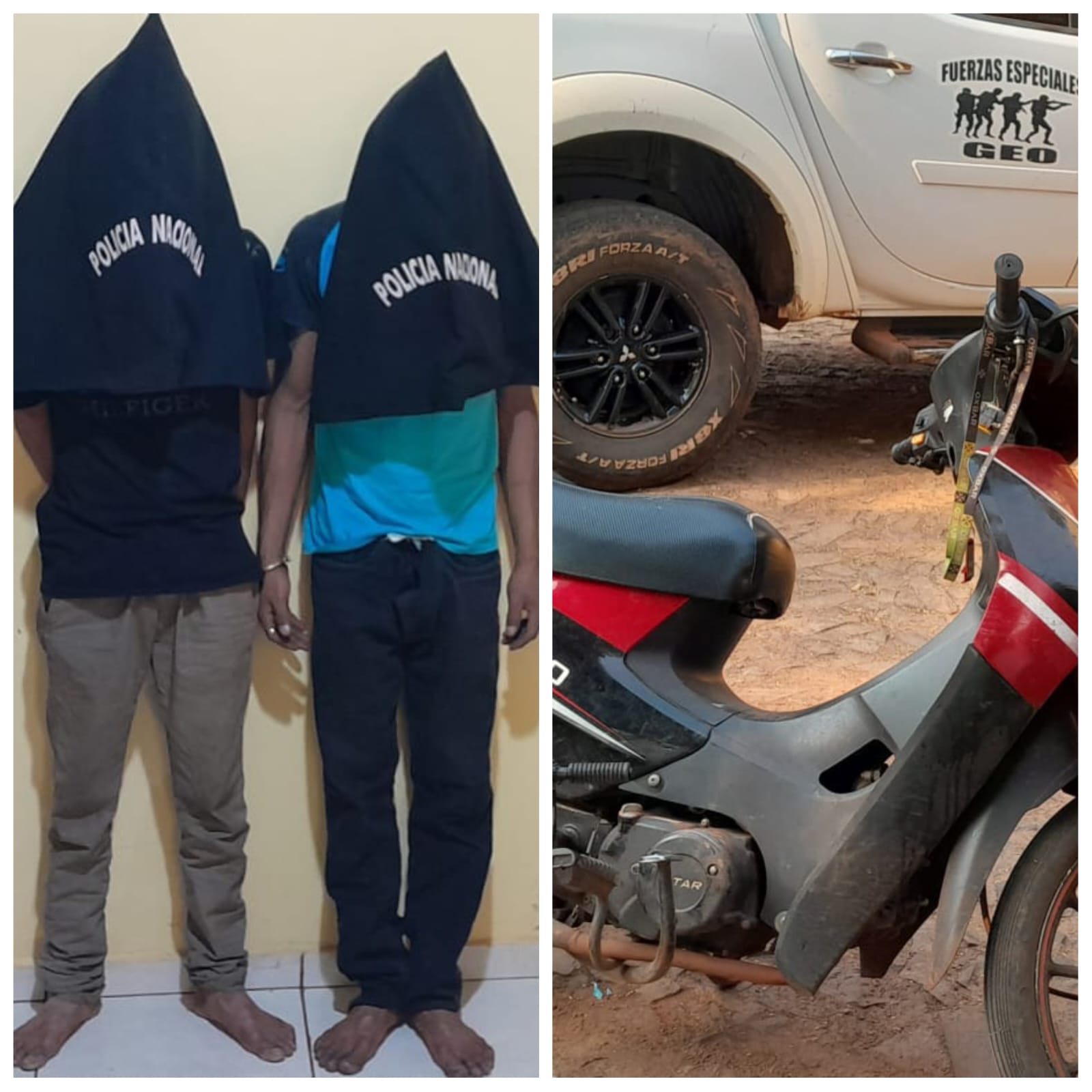 PJC: GEO detiene a dos hombres con motocicleta hurtada PJC: GEO detiene a dos hombres con motocicleta hurtada