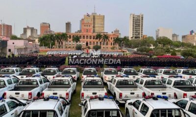 Gobierno entrega cientos de patrulleras, motocicletas y equipos a la Policía Nacional