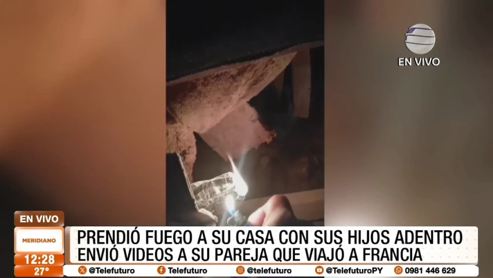 ¡De terror! Prendió fuego a su casa con sus hijos adentro