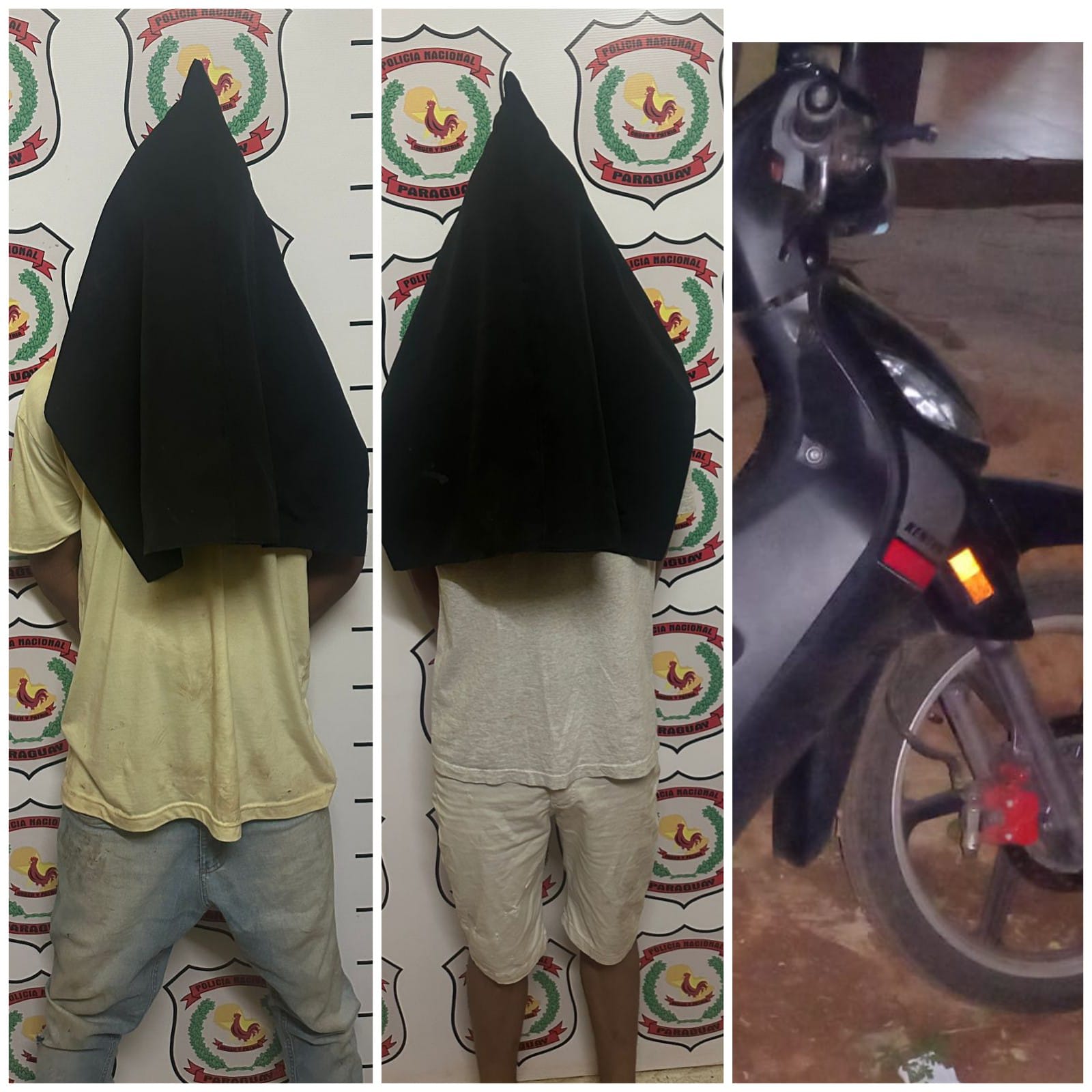 PJC: Policía detiene a dos jóvenes minutos después de hurtar una motocicleta PJC: Policía detiene a dos jóvenes minutos después de hurtar una motocicleta