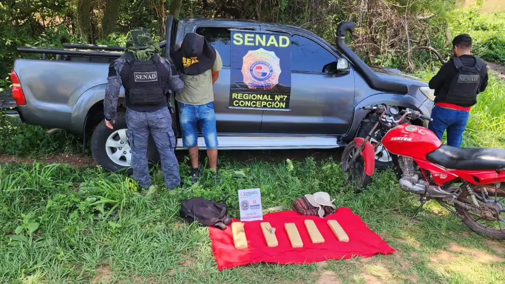 Detenido supuesto delivery de drogas con más de 4 kilos de marihuana en Horqueta