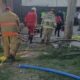 Explosión y derrumbe en fábrica de hielo en Villa Elisa