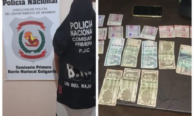 Barra brava de Olimpia detenido con moñitos de cocaína en Pedro Juan Caballero