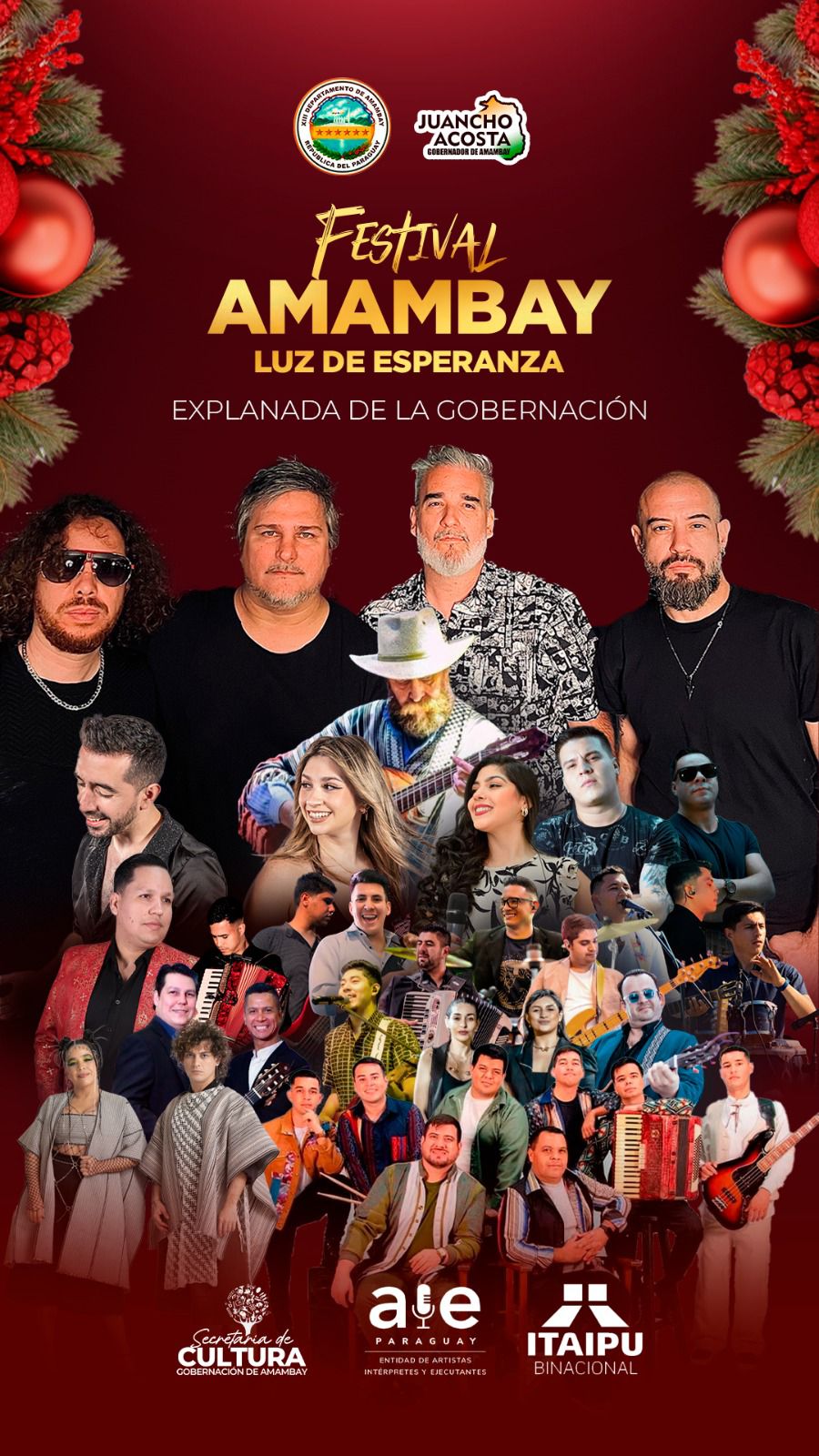 Festival «Amambay Luz de Esperanza» por fin de año, a cargo de la Gobernación Festival «Amambay Luz de Esperanza» por fin de año, a cargo de la Gobernación