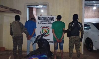 Policía detiene a un joven y a un menor con motocicleta robada en Pedro Juan Caballero