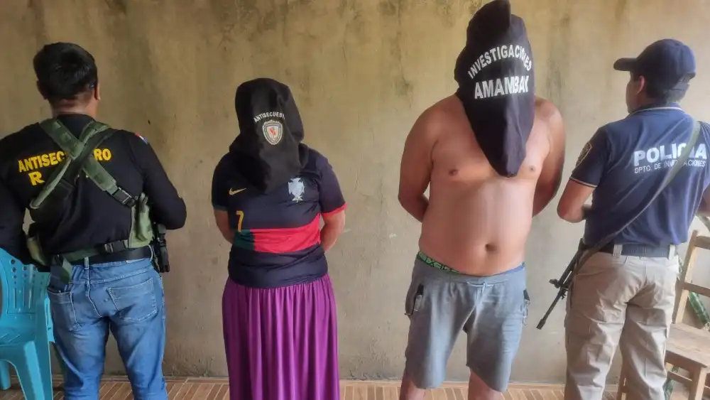 Capturan a pareja tras operativo por caso de secuestro exprés en Capitán Bado Capturan a pareja tras operativo por caso de secuestro exprés en Capitán Bado