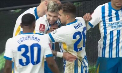 Julio Enciso volvió a marcar con el Brighton casi dos años después