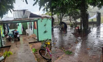 Fuerte temporal en San José de los Arroyos dejó casas destechadas