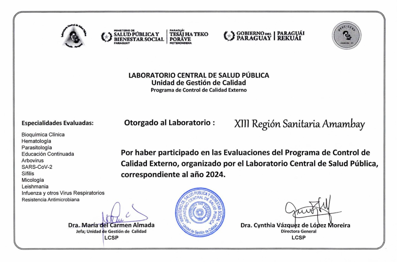 Salud: Reconocimiento a la Excelencia en Laboratorio de Salud Pública Salud: Reconocimiento a la Excelencia en Laboratorio de Salud Pública
