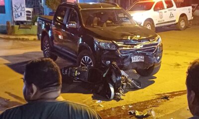 Motociclista fallece tras chocar contra una camioneta en Pedro Juan Caballero