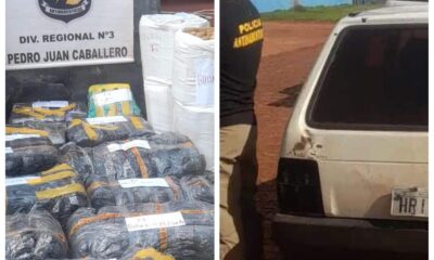 PJC: Hallan automóvil abandonado, repleto con más de 250 kilos de marihuana empaquetada