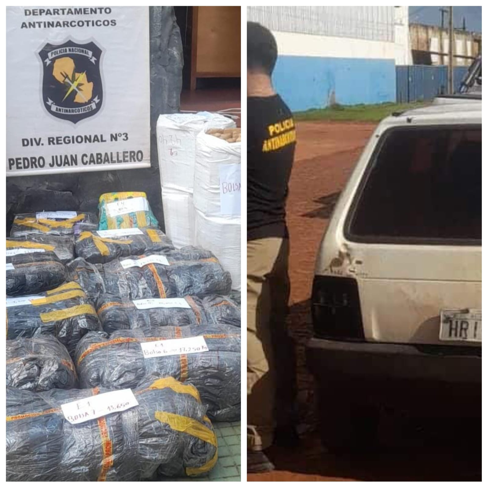 PJC: Hallan automóvil abandonado, repleto con más de 250 kilos de marihuana empaquetada PJC: Hallan automóvil abandonado, repleto con más de 250 kilos de marihuana empaquetada