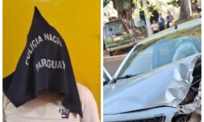 Automovilista en estado etílico chocó contra una librería en Pedro Juan Caballero