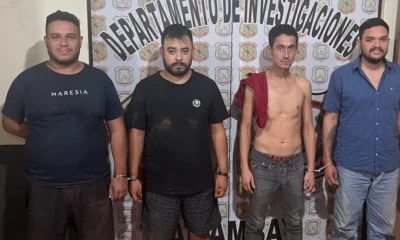Tras persecución desde el Brasil, capturan en PJC a cuatro hombres con un vehículo robado