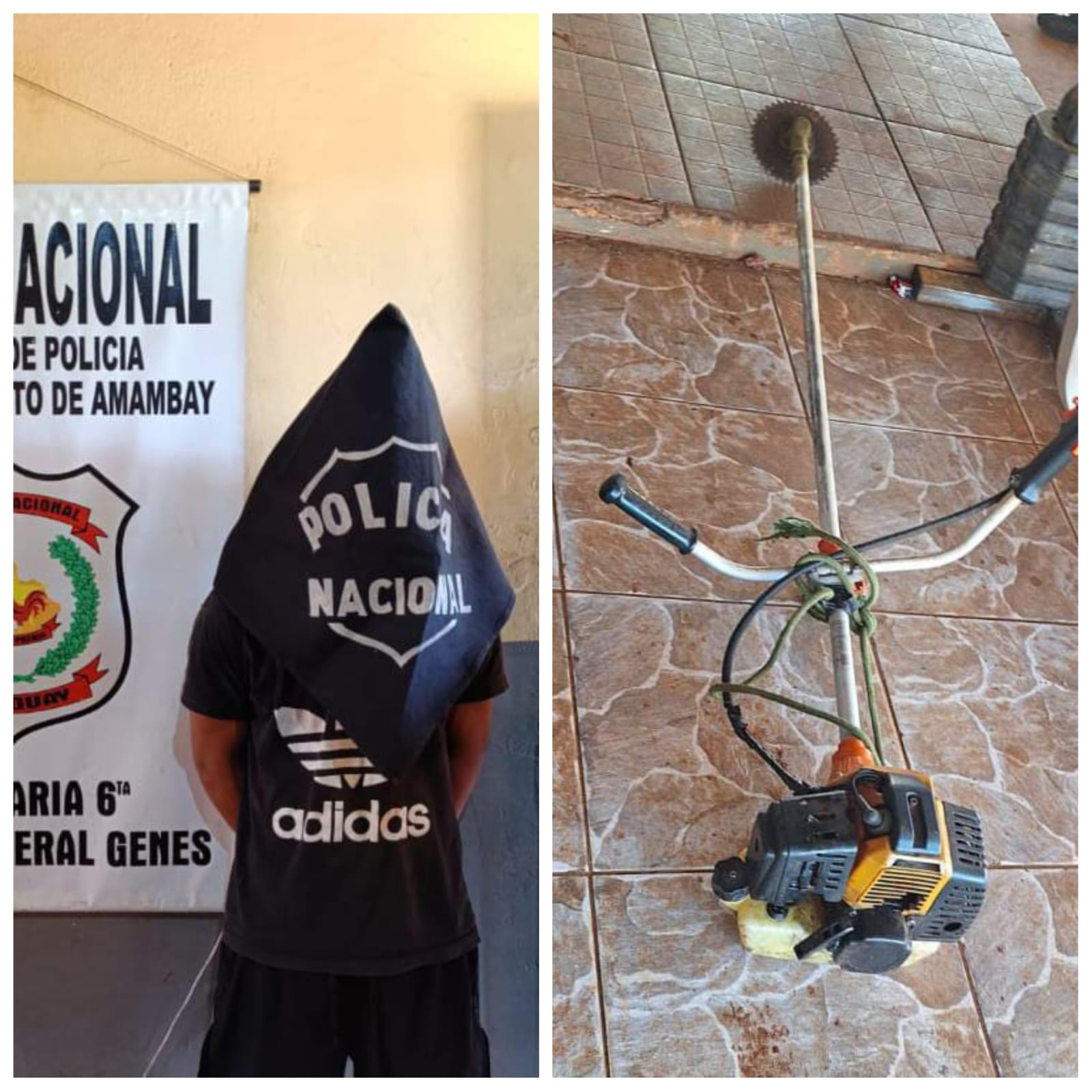 Joven es detenido por hurtar una desmalezadora de una vivienda en Pedro Juan Caballero Joven es detenido por hurtar una desmalezadora de una vivienda en Pedro Juan Caballero