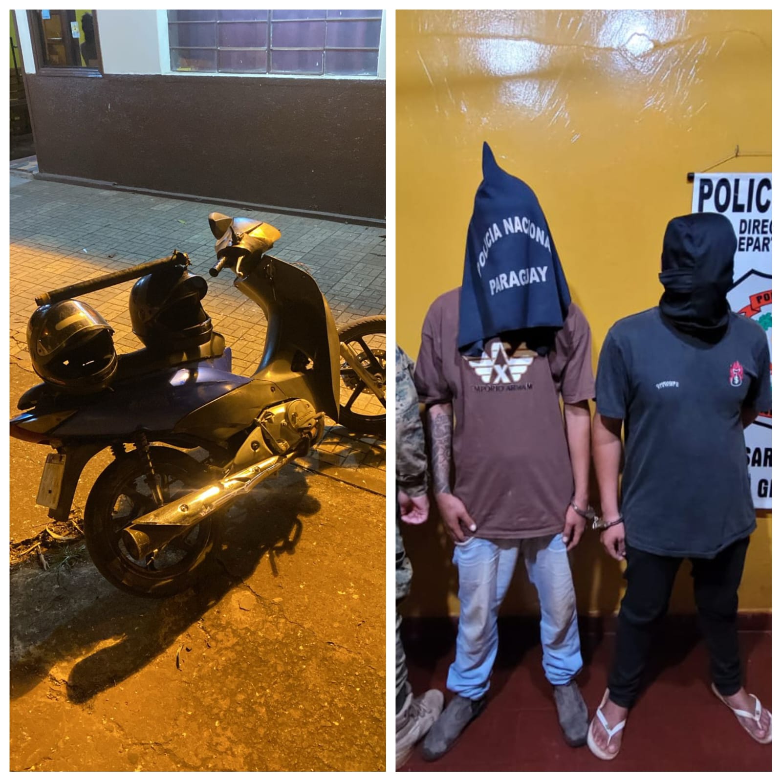 PJC: Policía detiene a dos menores con motocicleta indocumentada y con un tubo de metal PJC: Policía detiene a dos menores con motocicleta indocumentada y con un tubo de metal