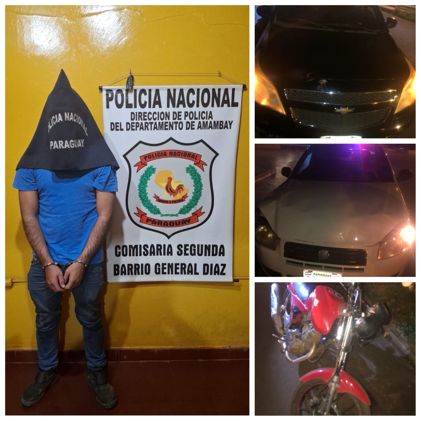 Motociclista alcoholizado ocasiona triple choque de vehículos en Pedro Juan Caballero Motociclista alcoholizado ocasiona triple choque de vehículos en Pedro Juan Caballero
