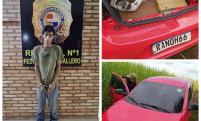 Detienen a brasileño transportando marihuana en un automóvil en zona rural de Capitán Bado