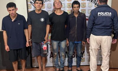 Aprehenden a cuatro personas tras denuncia de hurto agravado en local comercial de Pedro Juan Caballero