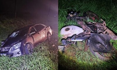 Accidente causado por ebrio se cobra la vida de dos niños y un adulto en Canindeyú